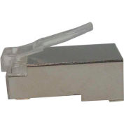 Vertical Cable 011-017-100 CAT5e Shielded Plug For Round Solid/Stranded Cable, 100/Pack