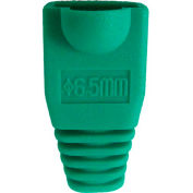 Vertical Cable, 015-031GR-10, RJ45 PVC Slip On Boots For Cat 5E & Cat 6 - Green - 10 Pack