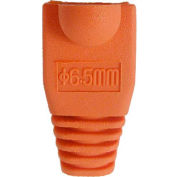 Vertical Cable, 015-035OR-10, RJ45 PVC Slip On Boots For Cat 5E & Cat 6 - Orange - 10 Pack