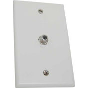 Vertical Cable, 028-WP/1FX81, TV Wall Plate With 1 FX81 Coaxial Connector White