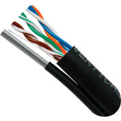 Vertical Cable 059-497/MESG CAT5e Outdoor Rated Cable with Messenger, Black, 1000ft.