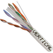 Vertical Cable 161-109/WH CAT6 550MHz Solid Bulk Cable, White, 1000ft.