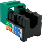 Vertical Cable 352-V2715/GR Cat 6 V-Max U-Style Keystone Jack - Green