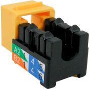 Vertical Cable 352-V2722/YL Cat 6 V-Max U-Style Keystone Jack - Yellow