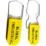 Global Industrial Wire Hasp One Piece Padlock Seal, Yellow, 1000/Pack