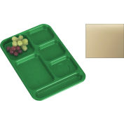 Cambro PS1014161 - School Tray, 10" x 14" 6 Compartment, Tan - Pkg Qty 24