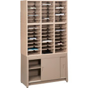 Letter Literature Cabinet Rack, Regal Cherry Laminate Top Medium Gray Finish
