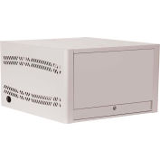 Datum Laptop Depot Storage and Charging Cabinet, 10-Device Capacity, Light Gray