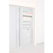 Rotary File Cabinet Components, Letter Front Hanging Folder Rail, Light Gray