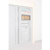 Rotary File Cabinet Components, Letter Depth Hanging Folder Drawer, Light Gray