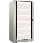 Rotary File Cabinet Components, Base Starter Unit, Letter, 6-High, Light Gray