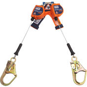3M DBI-SALA® Nano-Lok 3500246 7.3' Twin-Leg Self Retracting Lifeline, Galv. Cable