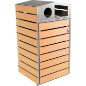 Commercial Zone 48G Woodview Series Waste &Recycler Container,Mixed Recyclables &Trash -736772
