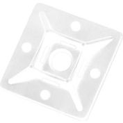 Del City 9771 4-way Adhesive Mtg Base- 1-1/8" sq- Natural, 100 Pieces