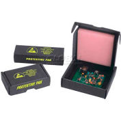 Protektive Pak Small ESD Component Shipping & Storage Boxes, 3-3/4"L x 3-3/4"W x 1"H, Black - Pkg Qty 5