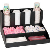 Dispense-Rite CLCO-4BT - Cup, Lid, Straw And Condiment Organizer, 8 Compartments, Countertop