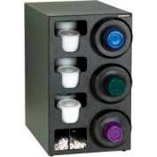 Dispense-Rite® Upright Rt 3 Cup Dispensing Cabinet w/Lid, Straw Organizer