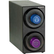 Dispense-Rite® Countertop 2 Cup Dispensing Cabinet - Black