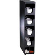 Dispense-Rite® Counter Vertical Lid & Straw Organizer - 4 Sections, Black