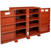 JOBOX 1-694990 60-7/8 W x 24-1/2D x 60-1/4H" Heavy Duty Cabinet Job Site Box