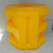 Poly Structural Short Column Protector, 8-1/4" Square Opening, Yellow, CPSH-8-14