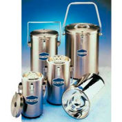 SCILOGEX DILVAC Stainless Steel Cased Dewar with Lid & Handle SS111, 1L Capacity