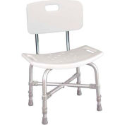 Drive Medical 12021KD-1 Bariatric Heavy Duty Bath Bench With Back, Knock Down