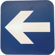 Don Jo HS 9070 37 - Arrow Across ADA Sign, 6" x 6", Blue With Raised White Lettering - Pkg Qty 10