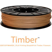 3D Stuffmaker PLA 3D Printer Timber Filament, 1.75mm, 0.60 kg, Brown