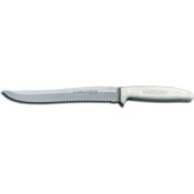 Dexter Russell 13483 - Scalloped Utility Slicer, High Carbon Steel, Stamped, White Handle, 8"L