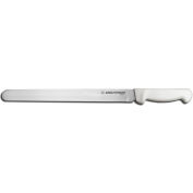 Dexter Russell 31607 - Roast Slicer, High Carbon Steel, Stamped, White Handle, 12"L