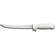 Dexter Russell 10223 - Wide Fillet Knife, High Carbon Steel, Stamped, White Handle, 8"L