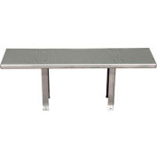 DC Tech Stainless Steel Bench BH101000 - Steel Top & Pedestals 48"W x 12"D x 18"H