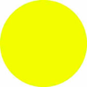 1-1/2" Dia. Round Paper Labels, Bright Yellow, Roll of 500