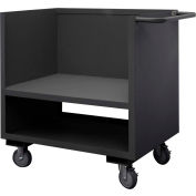 Durham Mfg.® 3 Sided Utility Bulk Truck 3SLT-2436-2K-95 with Raised Deck 2000 Lb. Cap.