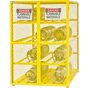 Global Industrial Cylinder Storage Cabinet, Horizontal DBL Door 12 Cylinders, 50"Wx40"Dx71"H