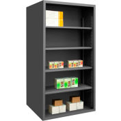 Durham 5023-4S-95 Extra Heavy Duty/Enclosed Shelving 72" x 24" x 72", 4 Shelf, Gray