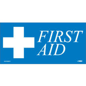 First Aid Label - Blue