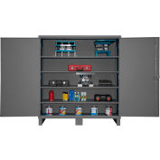 Global Industrial 12 Gauge Gray Heavy Duty Cabinet, 72"W x 24"D x 78H"