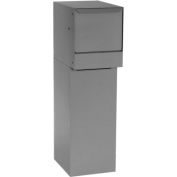dVault Thru-Wall Package Drop Vault Plus DVWM0062SA w/Bottom Hold Rear Access - Gray