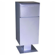 dVault Deposit Vault Mailbox and Parcel Drop with Pedestal DVCS0030 - Rear Access - Gray