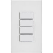 The Decora Smart WiFi 4-Button Controller provides in wall sophisticated control of multiple devices