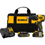 DeWALT® ATOMIC 20V MAX Cmpct Cordless Hammer Drill/Driver Kit, 1/2", Brushless, Li-Ion, 2-Speed