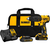 DeWALT® 20V MAX Compact Cordless Hammer Drill/Driver Kit, 1/2", Brushless, Li-Ion, 2-Speed