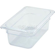 Winco SP7404 1/4-Size Food Pan, 4"H, -40°F to 210°F, Polycarbonate - Pkg Qty 12