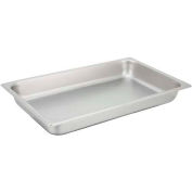 Winco SPF2 Full-Size Steam Pan, 2-1/4"H, 20-3/4" L, 12-3/4" W, Stainless Steel, Standard Weight - Pkg Qty 6