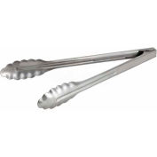 Winco UT-12HT Utility Tong Coiled Spring, Coiled Spring, 12"L, Extra Heavyweight Stainless Steel - Pkg Qty 12