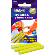 Dixon® Hygieia Dustless Board Chalk, 3-1/4" x 3/8", Yellow, 12/Box