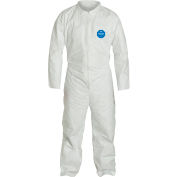 DuPont Tyvek® 400, Coverall,Serged Seams, Open Wrist & Ankles, White, XL, 25/Qty