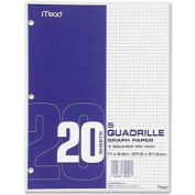Mead® Graph Paper, 8-1/2" x 11", 5 x 5 Square/inch Quad Ruled, 240 Sheets/Pack